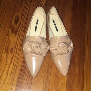 Zara nude flats with bow